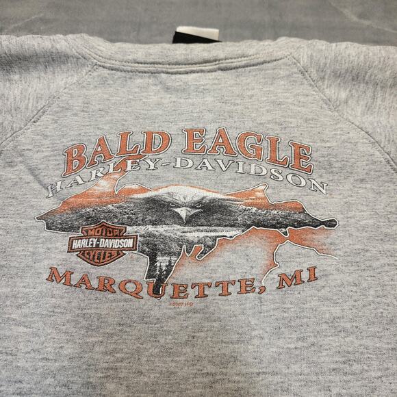 Vintage Harley-Davidson Sweatshirt Mens Large Pullover Bald Eagle Marquette MI 2 - Picture 9 of 10